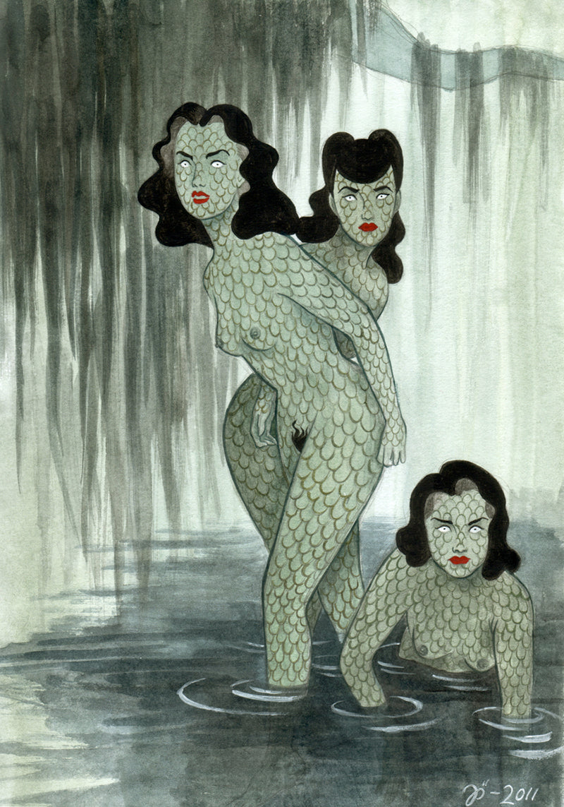 Swamp Girls – A4 print