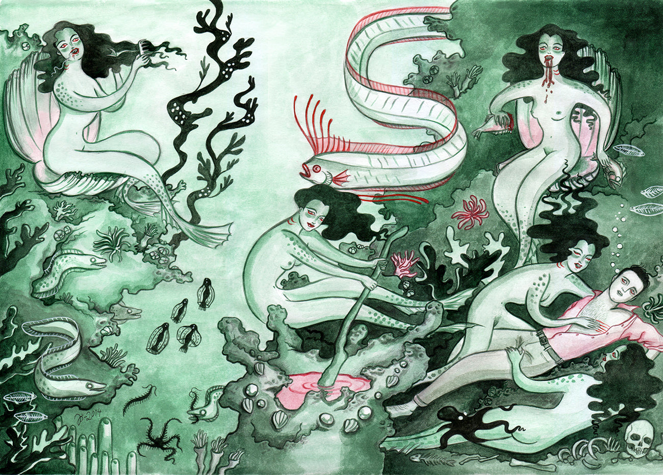 Mermaid Grotto – A3 print