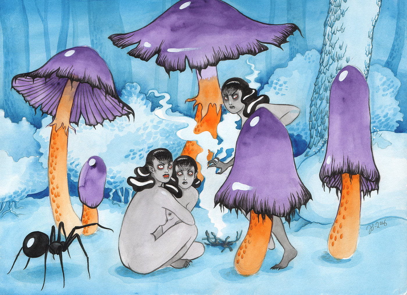 Mushrooms – A3 print