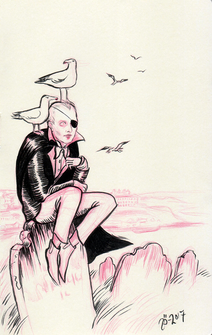 The Seagull Vampire King of Whitby – A5 print