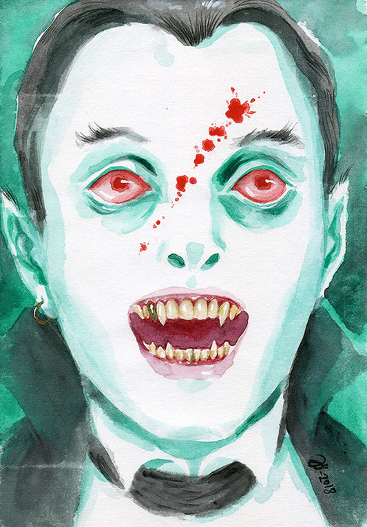 Splat – A5 print with genuine gold leaf