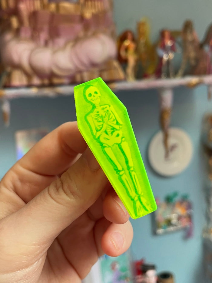 Skeleton Coffin Pin