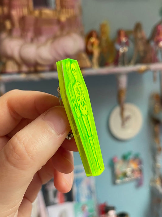 Skeleton Coffin Pin