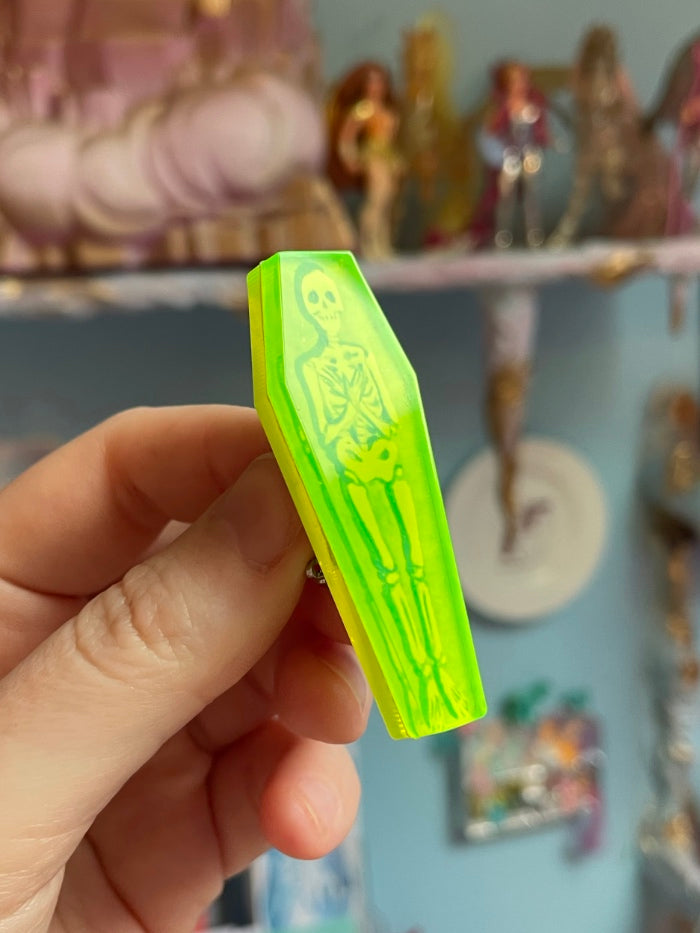Skeleton Coffin Pin