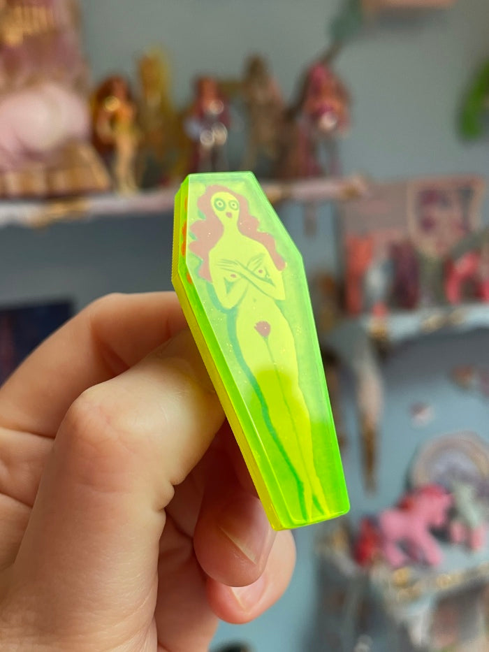 Lady Ghoul Coffin Pin