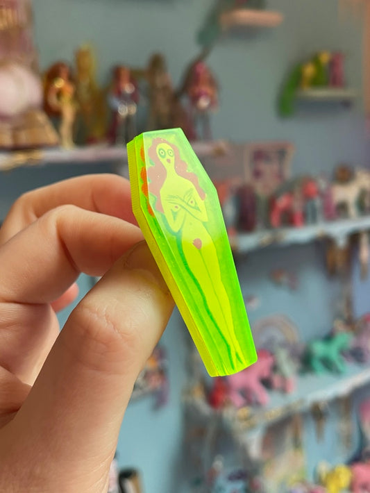 Lady Ghoul Coffin Pin