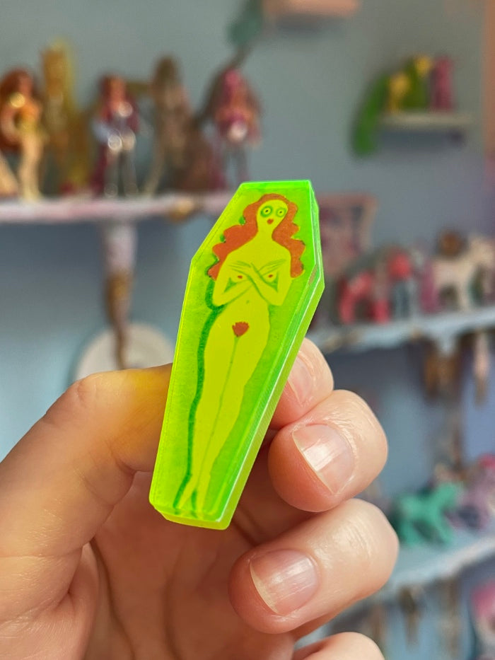 Lady Ghoul Coffin Pin