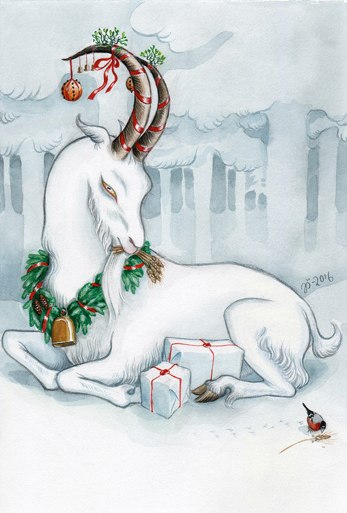 Yule Goat – Deluxe holiday card