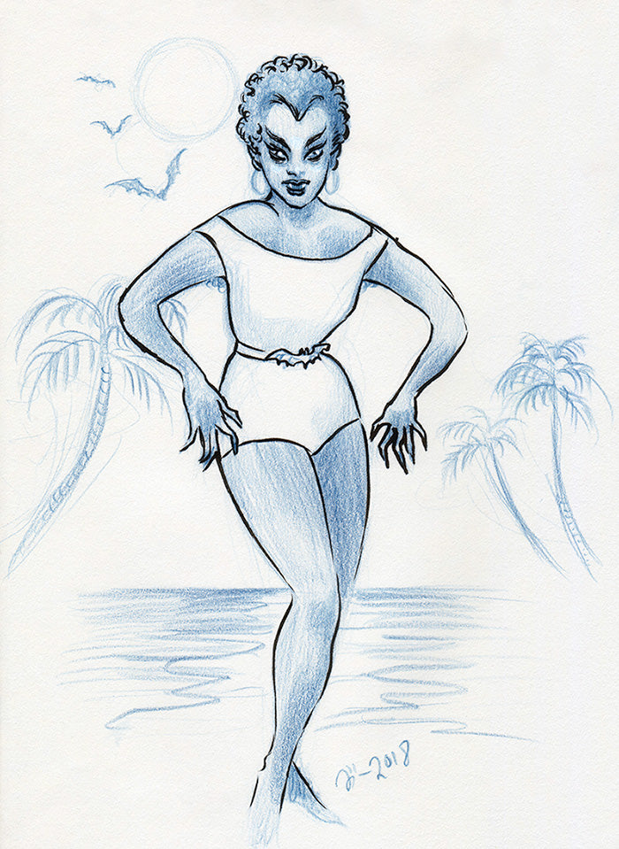 Beach Vampire – original art
