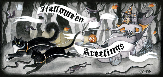 Deluxe Witch Halloween card