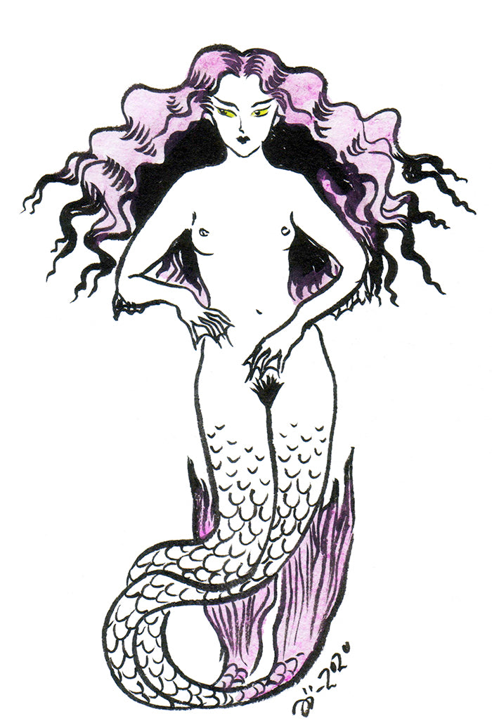 Pink Mermaid – A5 print