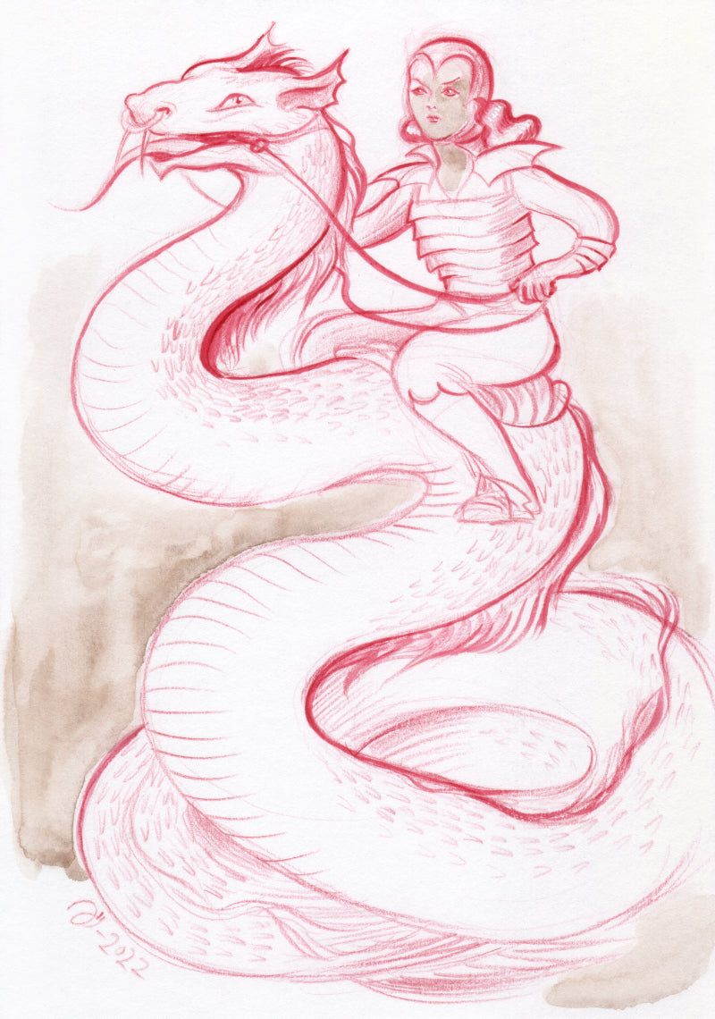 Serpent Rider – A5 print