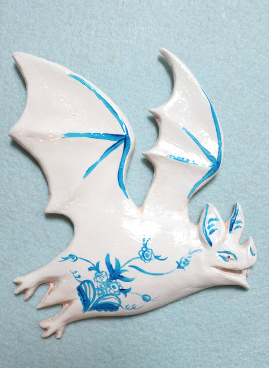 Blue and White Wall Bats