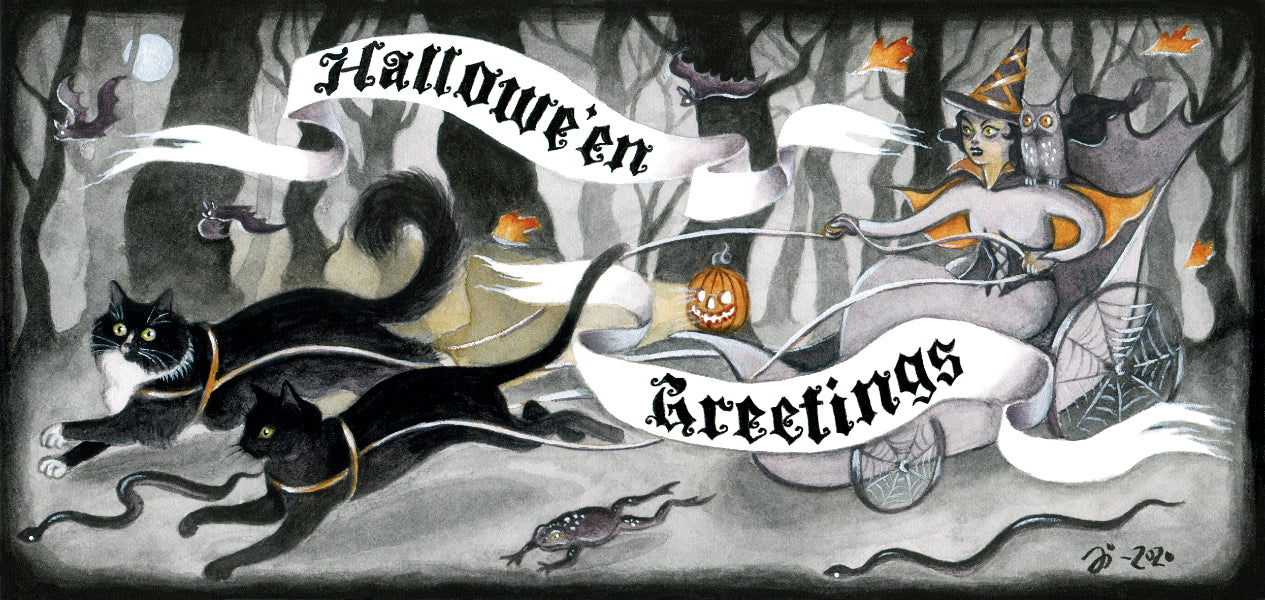 Halloween witch – A4 print