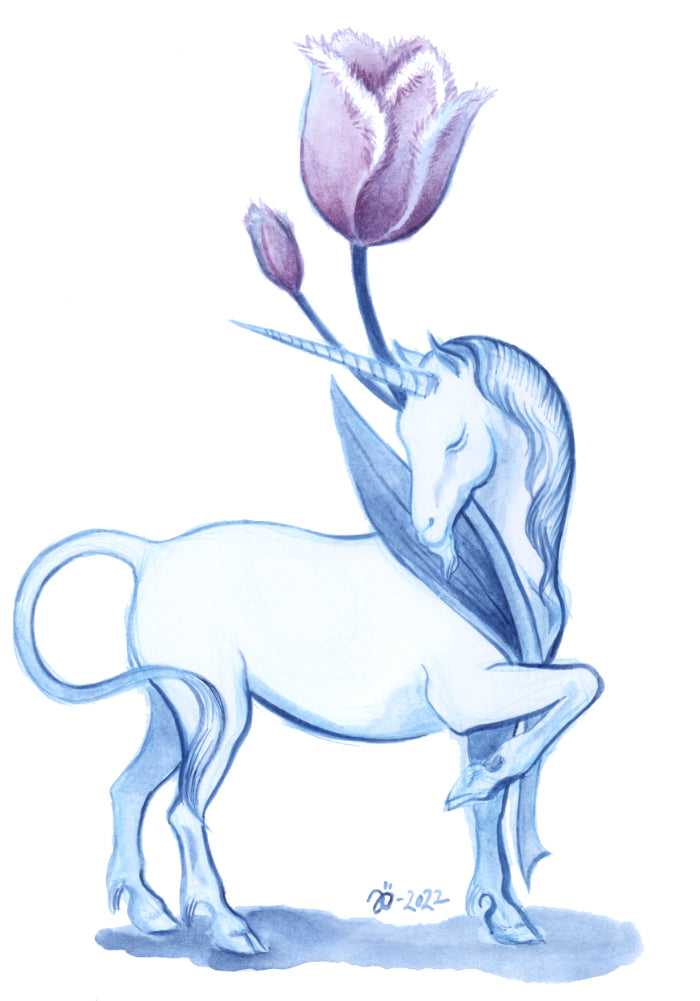 Tulip Unicorn II – A5 print