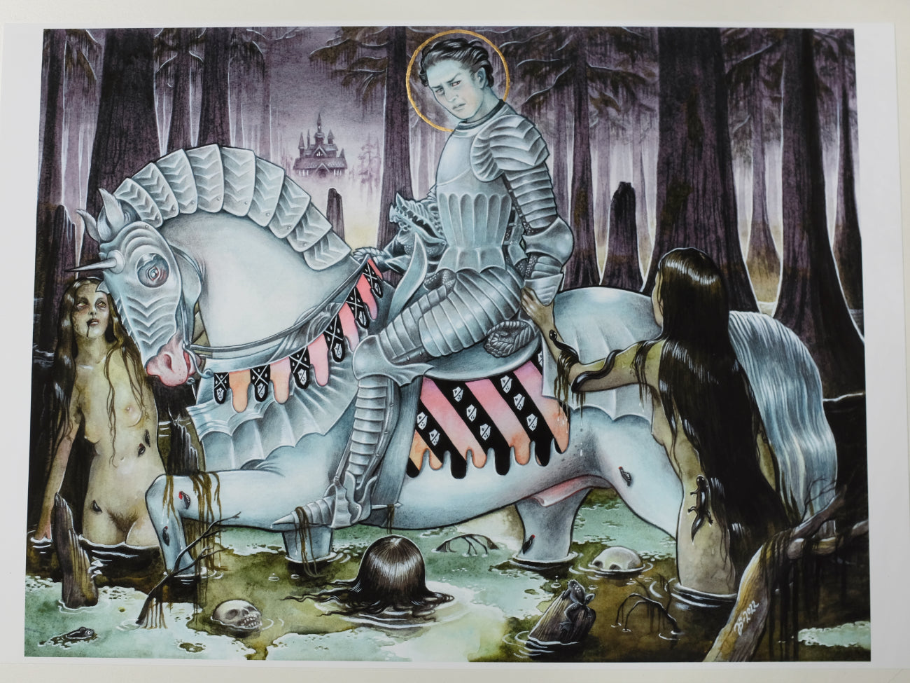 Swamp – A3 print with genuine gold leaf