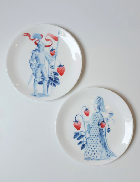 Strawberry Knight China Plate
