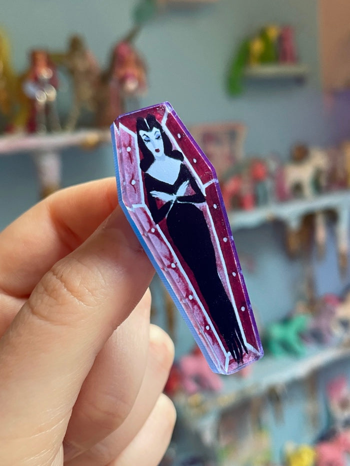 Glamour Ghoul Coffin Pin