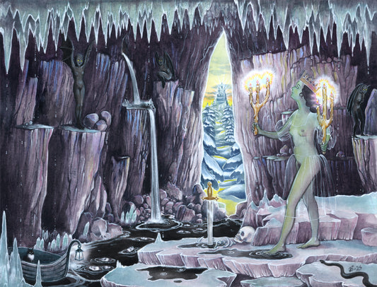 Cave - Embellished A3 print