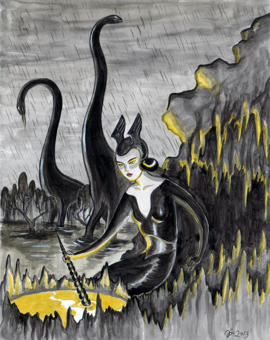 Sorceress of the Prehistoric Planet – original art