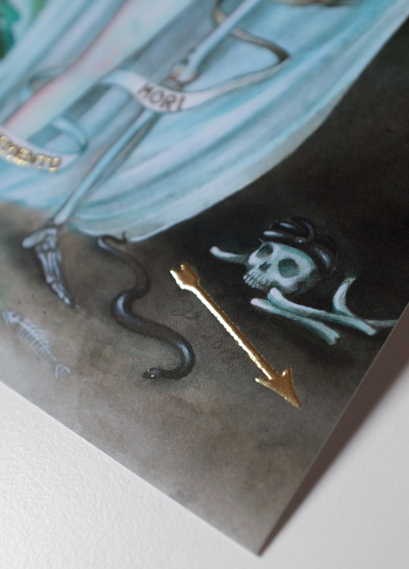 Memento Mori II – A5 print with gold foil
