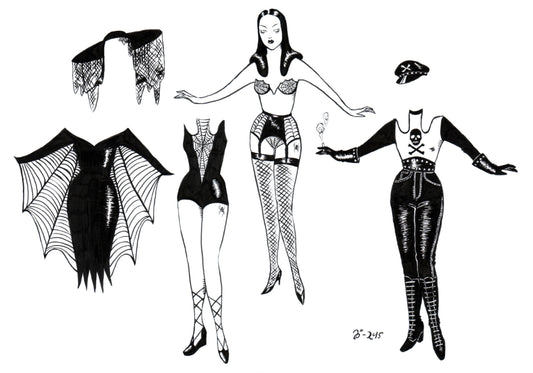 Glamour Ghoul Paper Doll – A3 print