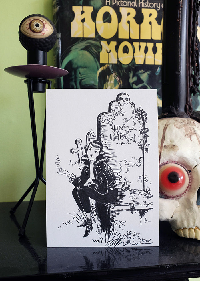 Cemetery Girl – Postcard