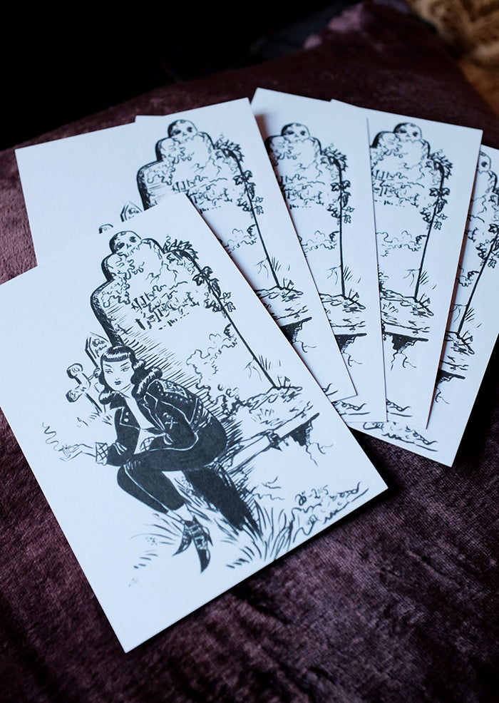 Cemetery Girl – Postcard