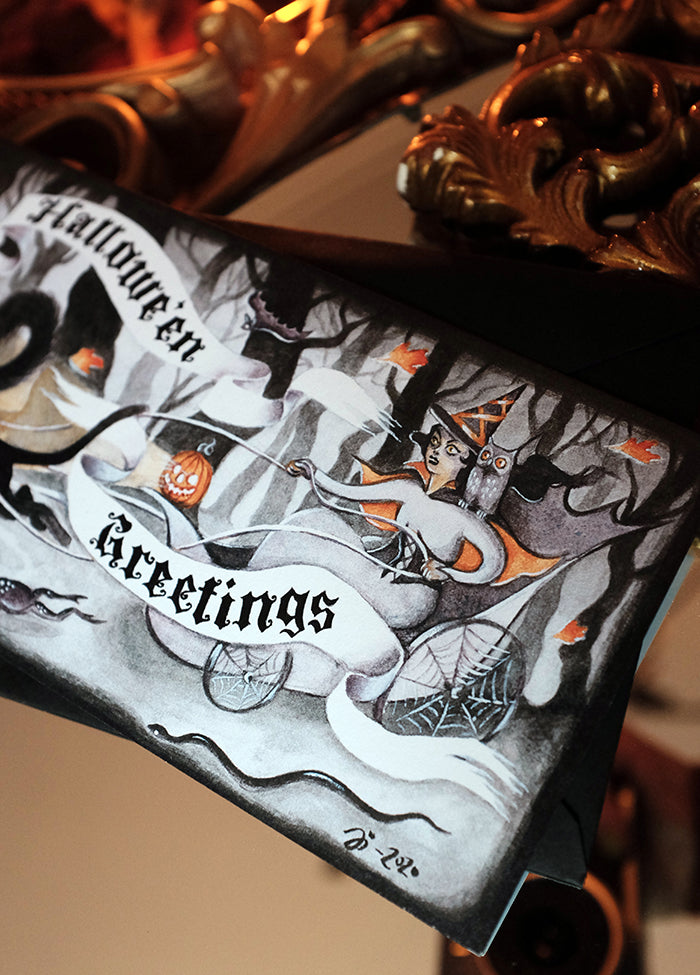 Deluxe Witch Halloween card