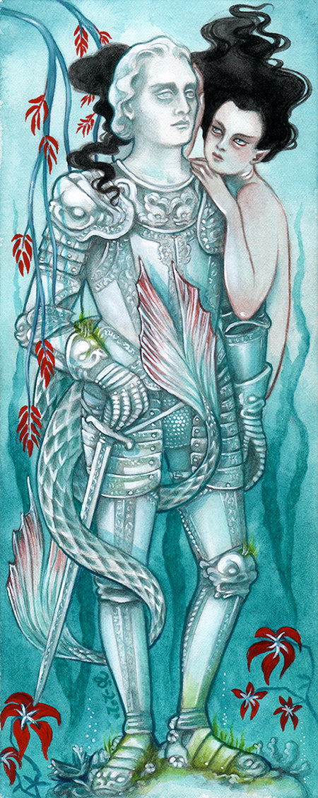 The Statue and the Little Mermaid – A4 print