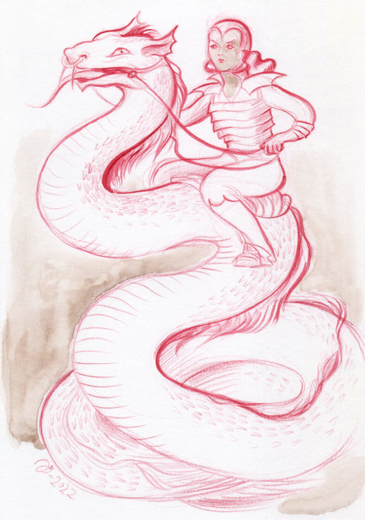Serpent Rider – A5 print