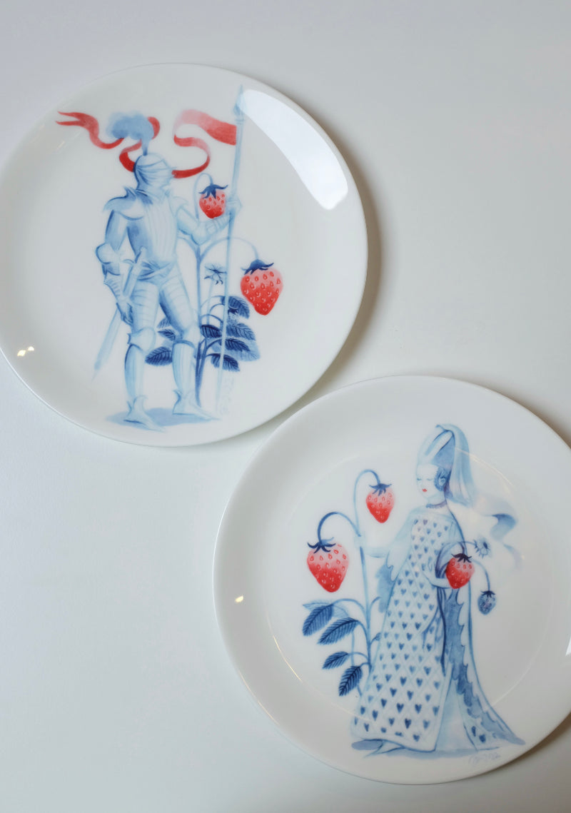 Strawberry Knight China Plate