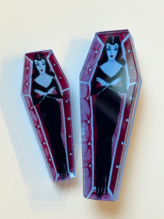 Glamour Ghoul Coffin Pin - Mini version!