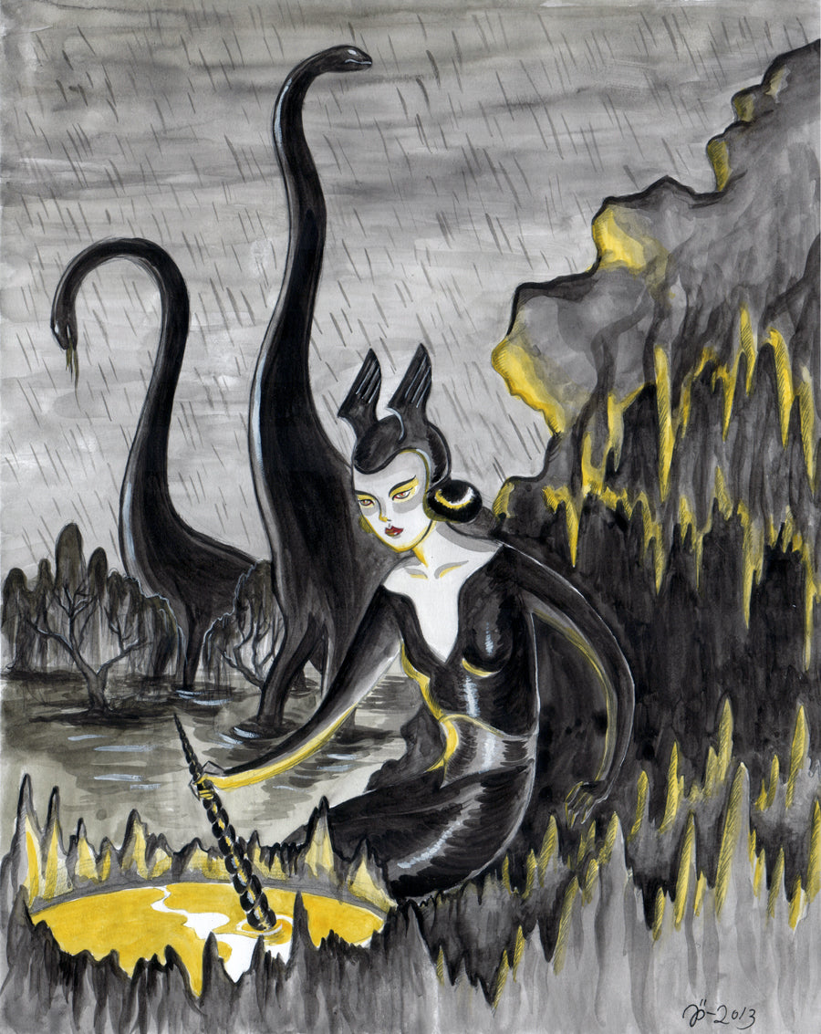 Sorceress of the Prehistoric Planet – original art