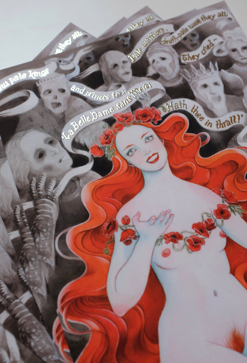 La Belle Dame sans Merci – A5 print with gold foil
