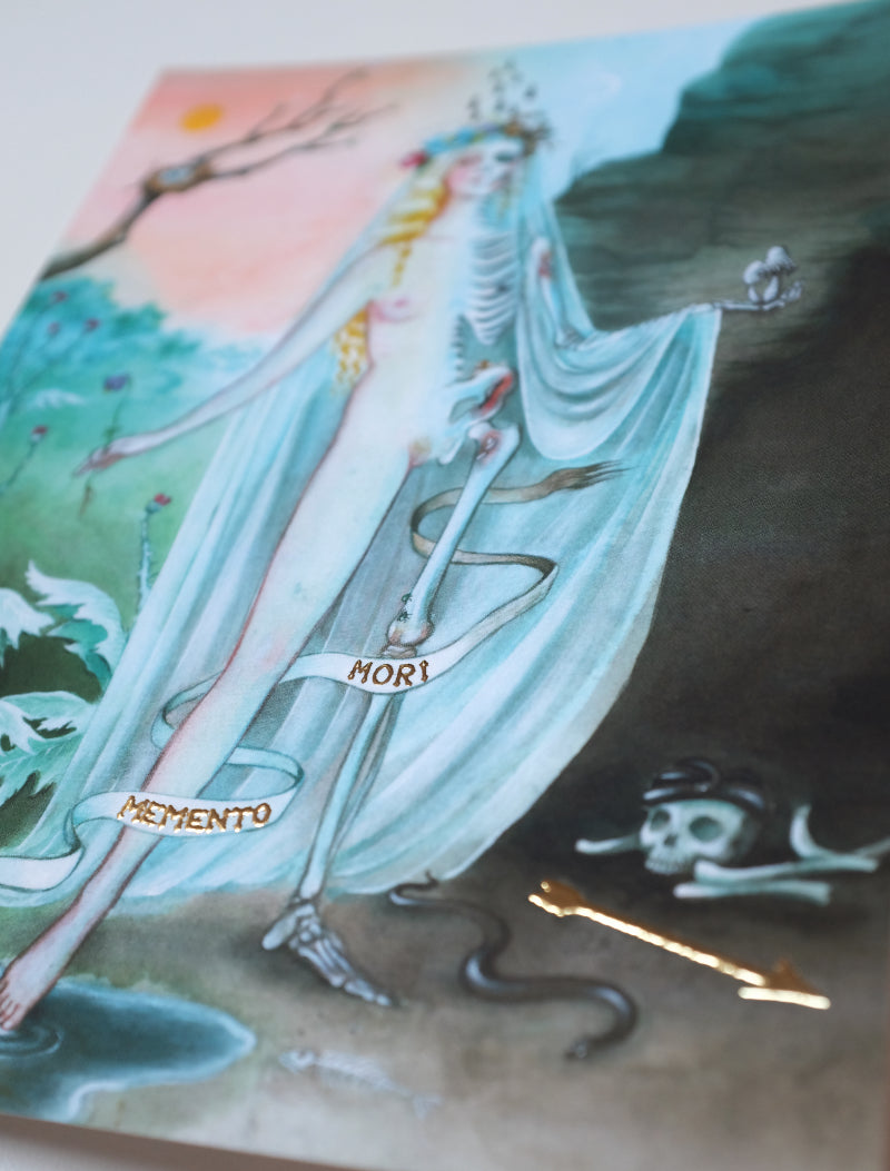Memento Mori II – A5 print with gold foil
