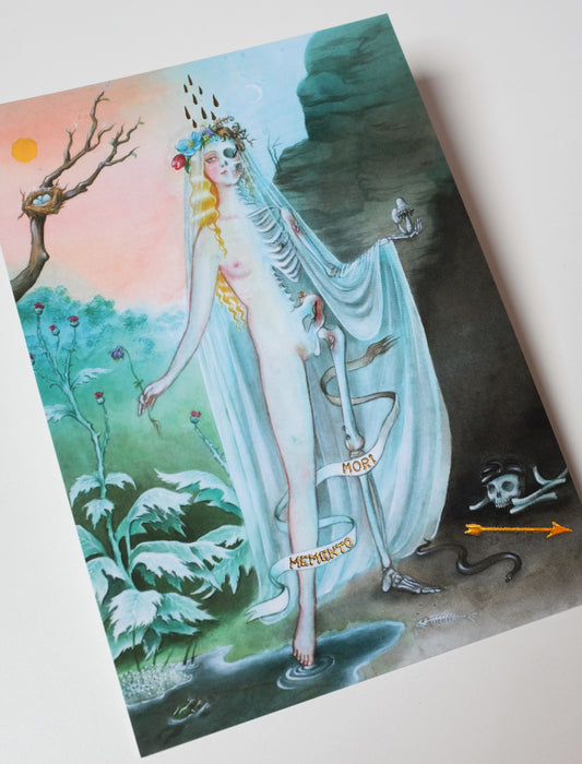 Memento Mori II – A5 print with gold foil