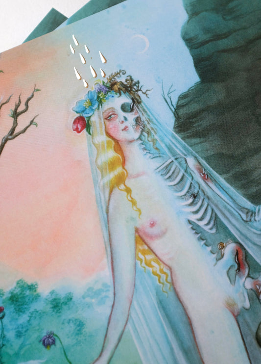 Memento Mori II – A5 print with gold foil