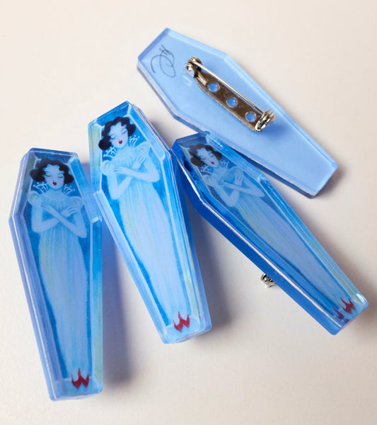 Snow White Glass Coffin Pin