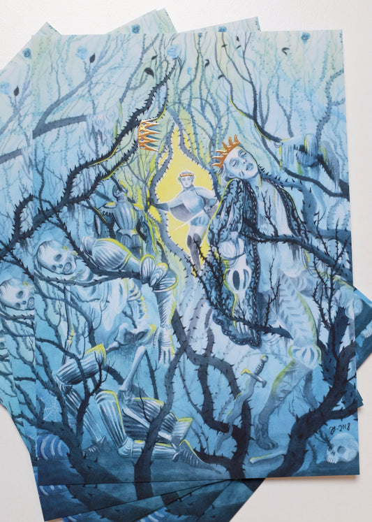 Thorns – A5 print with gold foil