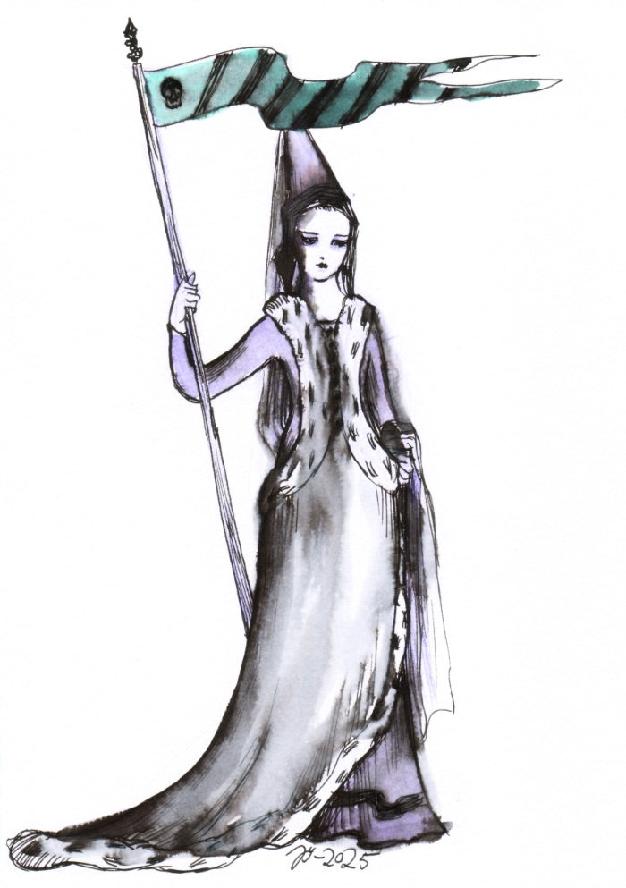 Skull pennant – A5 print