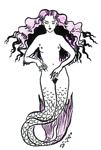 Pink Mermaid - A5 print