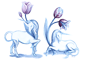 Tulip Unicorns - A4 print