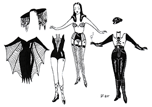 Glamour Ghoul Paper Doll - A3 print