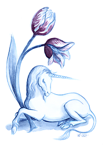 Tulip Unicorn - A5 print