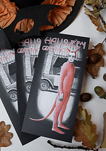 Deluxe Buster Keaton Halloween card