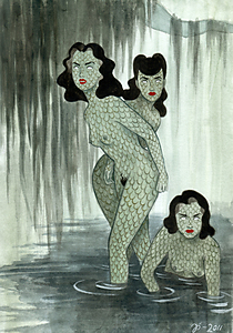 Swamp Girls - A4 print