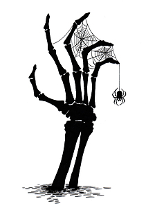 Skeleton Hand - A4 print