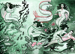 Mermaid Grotto - original art